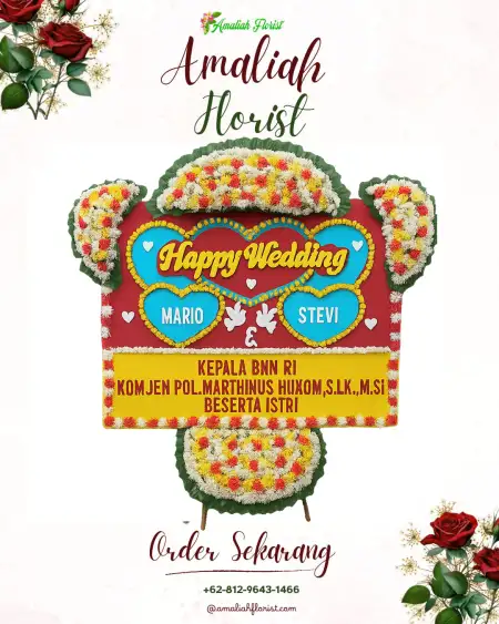 Papan Bunga Pernikahan Bacukiki